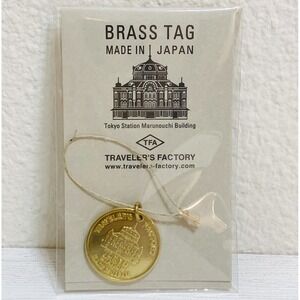 Traveler's Factory Tokyo Station Limited Notebook Brass Tag JAPAN NEW